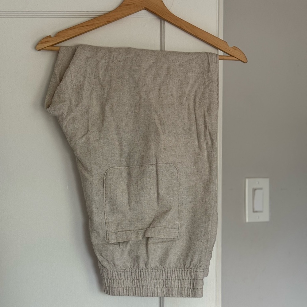 Old Navy High Rise Straight Linen Pants